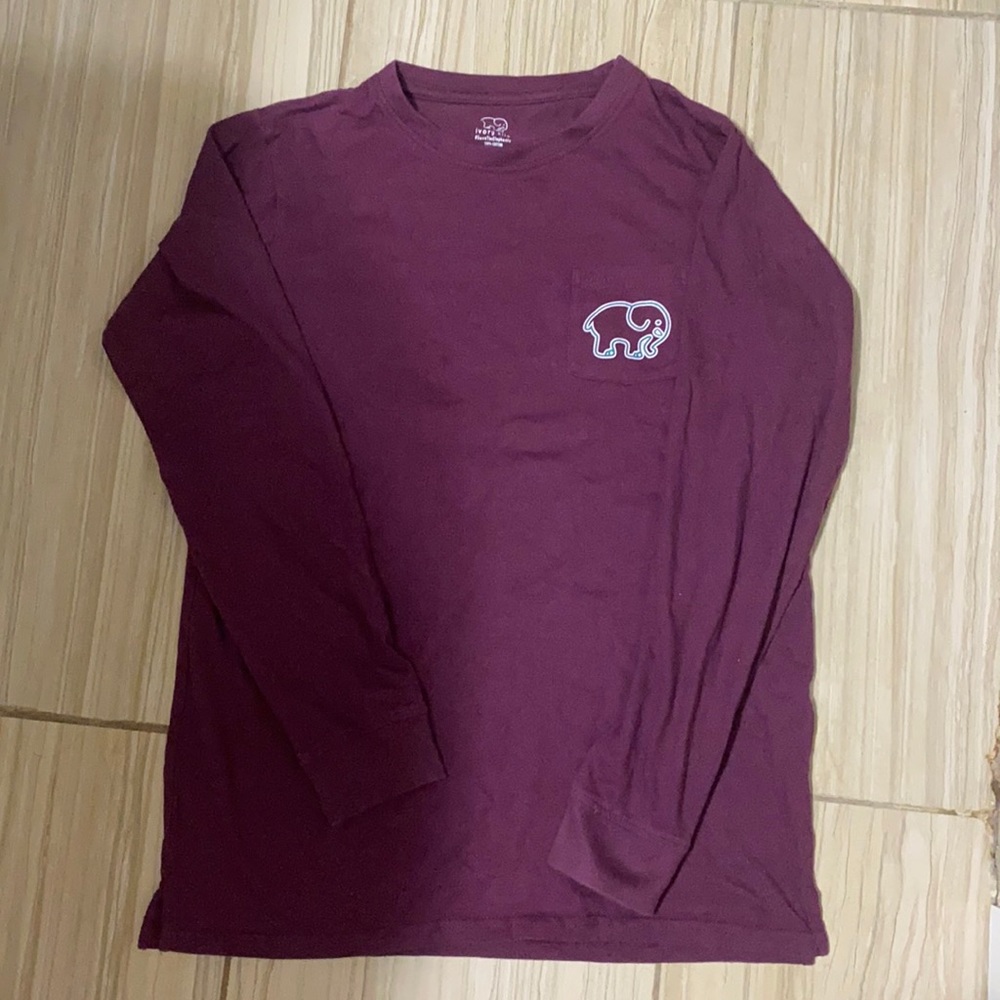 ivory ella purple long sleeve tee